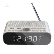 FM Clock Radio with Bluetooth Streaming Play LED Display 1500MAh