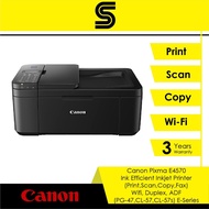 Canon Pixma E4570 Ink Efficient Inkjet Printer (PrintScanCopyFax) Wifi Duplex ADF (PG-47CL-57CL-57s)