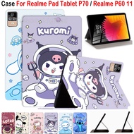 For Realme Pad Tablet P70 High Quality PU Leather Sweat-proof Non-Slip Stand Flip Cover Realme P60 1