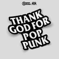 Thank god Sticker for pop punk | Aesthetic word stickers | Cool word stickers | Pop punk band sticke