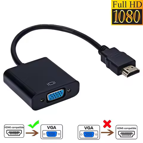 HDMI-Compatibl to VGA Adapter Full HD 1080P HDMI To VGA Cable Converter HDMI Male to VGA Female for 