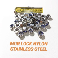 NYLON NUT M4 M5 M6 M8 STAINLESS STEEL SS 304 A2-70 NUT Nilon LOCK NUT