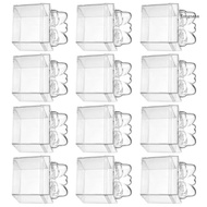 【CH*】 12Pcs Clear Plastic Bowknot  Box Candy Chocolate Holder Container For Wedding Party Treats Sma