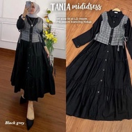 Ready Tania Midi Dress / Baju Gamis Midi Wanita Muslim Terbaru Matt