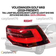 VOLKSWAGEN GOLF MK8 (2019-PRESENT) TAIL LAMP BELAKANG BODY LAMP IQ LIGHT 5H0945207A / 208A 100% ORI