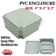 PVC Enclosure Box 4 x 4 (CLIP IN) 4'' X 4'' X 2'' (WATERPROOF)