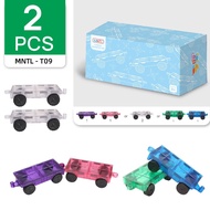HIJAU MNTL T09 - MNTL Star Magnet Tile Series 2pcs Dream Car Expand Series Color Set biru, Green - E