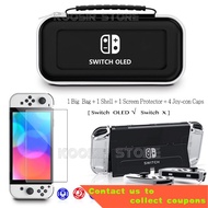 🌠 NintendoSwitch OLED Carrying Bag Accessories Set PC Clear Shell Case   Screen Protector For Nintendo Switch OLED   Joy