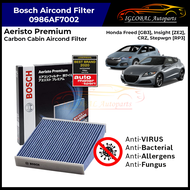 Bosch Aeristo Premium Activated 0986AF7002 AP-H09 Carbon Cabin Aircond Filter for Honda CRZ Freed [G