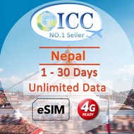 ICC eSIM_Nepal 1-30 Days Unlimited Data SIM