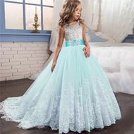 ZZOOI Kids Girl Elegant Weddings Pearl Petals Girl Christmas Dress Princess Party Pageant Lace Frock