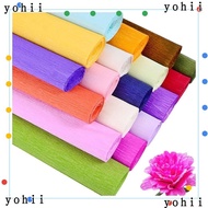 YOHII Crepe Paper, DIY Handmade flowers Flower Wrapping Bouquet Paper,  Thickened wrinkled paper Production material paper Wrapping Paper