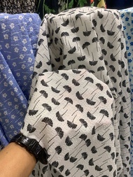 Kain katun keringkel motif - Kain bahan crinkle lembut premium - kain cotton meteran - lq | Hrg 05 m