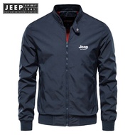 JEEP SPIRIT 1941 ESTD Baseball Jacket Men Solid Color Casual Collar Bomber Men Jackets Fall High Qua