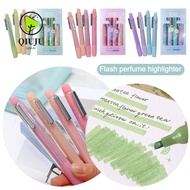 QIUJUU 4Pcs Colorful Gel Pen Set, Mark Key Points Color Glitter Highlighter, Multifunctional DIY Art