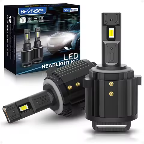 BEVINSEE H7 LED Headlight Bulbs Direct Replace Kit 10000LM 100W Super Bright H7 Lamp for Mercedes Be