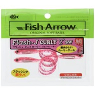 Fish Arrow(フィッシュアロー) ワーム フラッシュJ カーリー 2 SW 2インチ グローピンク/シルバー #117