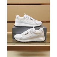 Genuine Daigou Prada Men's Mesh Breathable Fashionable All-Match White Shoes Sports Shoes Casual Run
