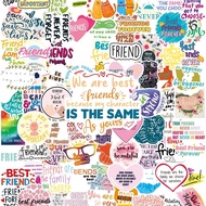 100PCS Vibrant Friendship Quotes Stickers Collection, Colorful and Inspiring Designs for Best Friend