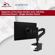 Ergotron LX Pro Desk Monitor Arm Tall Pole Grommet Mount - Single Monitor Mount