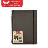 Unicorn Stationery A4 Spiral Notebook 80GM 160Pages Transparent / Smoky USB-A4LX / DX / GX / BX (LIN