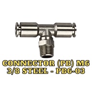 CONNECTOR (PB) M6-3/8 STEEL - PB6-03-STEEL