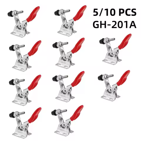 5/10Pcs GH-201A 27kg Toggle Clamp Quick Release Horizontal Type Clamps U-shaped Bar Hand Tool for Wo