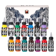 KVM 30ml Multi-สีสักหมึกสีกล่อง Art Tattoo Kit ธรรมชาติพืช Micro Pigment ถาวร Tattoo Ink Tattoo Supp