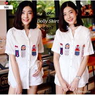 C17 Dolly Shirt 966 Korean Style Embroidered Women's Top Blouse