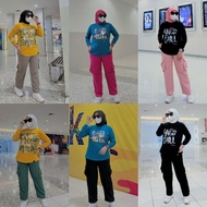 CARGO PANTS SET BY NIO NIO TOP LONG SLEEVES