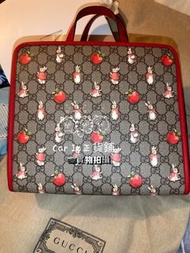 Gucci印花Tote童包peter限定兔手袋