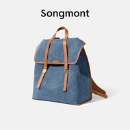 Songmont Denim Backpack Vertical Version Canvas Briefcase Computer Bag