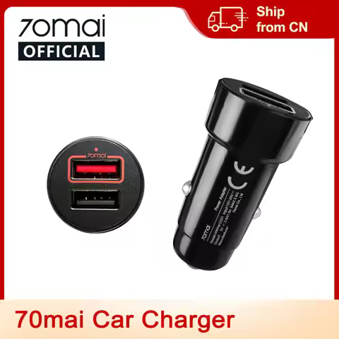 70mai Dual USB Car Charge Mini 2 USB Port 70mai Car Charger 70MAI Dual USB Car Adapter for All 70mai