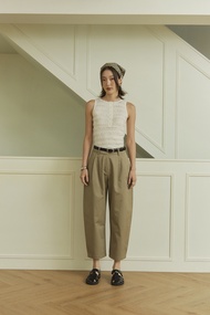 tresmade กางเกง Barrel Cropped Trousers