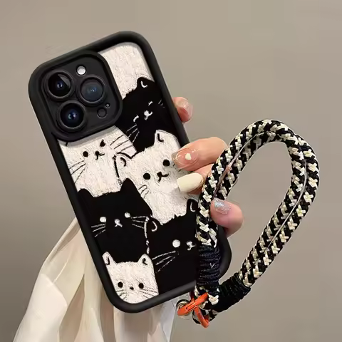 Cat Lanyard Bow Case For Motorola G53 G22 G32 G24 G30 G35 G15 G14 G05 G34 G04 E13 E14 E40 E32 E22 G 
