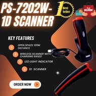 Posmac PS-7202W Wireless Barcode Scanner 1D Scanner