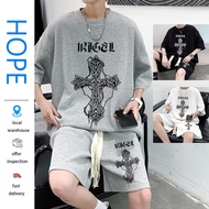 summer t shirt and shorts summer oversize casual suit men outfit set terno for men korean short and 