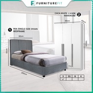 FurnitureFit 2IN1 BEDROOM SET_MIA SINGLE 3FT Divan Set  Set Bilik Moden/Bedroom Set Moden/Bedroom Se