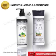 Hairtive shampoo &amp; conditioner แชมพู Hairtive พร้อมครีมนวด ขนาด 230 มล &amp; 180 มล แชมพูสำหรับผมร่วง ผมบาง ส่งฟรี มีเก็บเงินปลายทาง