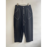 <[CDATA[Designer Oversized Carrot Pants - Casual Fit, Size 44]]>