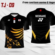 jersey bulutangkis timnas jepang jersey bulutangkis - hitam l