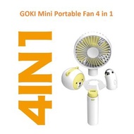 GOKI 迷你風扇4合1，納米噴霧器，40°C恆溫高頻振動器，用於眼睛放鬆，便攜式風扇+固定功能，2000mAh 隨身充電器