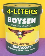 Boysen Permacoat White Latex ▪️ 1 Gallon ▪️ 4L Liters ▪️ Flat Latex B701▪️ Gloss Latex B710 ▪️ Semi 
