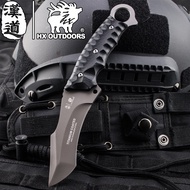 HX OUTDOORS Berets Tactical Knife Hunting Knife 23CM 58HRC ความแข็งสูง สแตนเลส 440C Outdoor knife เครื่องมือเอาตัวรอด EDC แคมป์ปิ้ง/ตกปลา/ปีนเขา/ดำน้ำ มีดพับที่ผู้ชายต้องมี