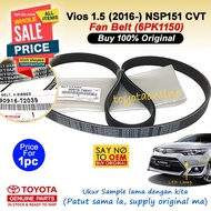 Vios 1.5 CVT (2016-22) Alternator / Fan Belt (Original) NSP151 90916-T2039 6PK1150 TOYOTA
