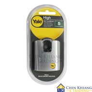 Yale Y122/50/123/1 Silver Series Brass / Satin Closed Shackle Padlock 50mm