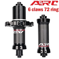 ARC road bike carbon fiber hub 6 pawls 72T Noise quick release straight pull 20/24 hole ultra light V brake 8 9 10 11 speed