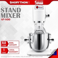 SPAR Table Top Mixer SP-800 - White (8.0L/180w) Taiwan 8 Liter Bowl-Lift Stand Mixers Heavy Duty Com
