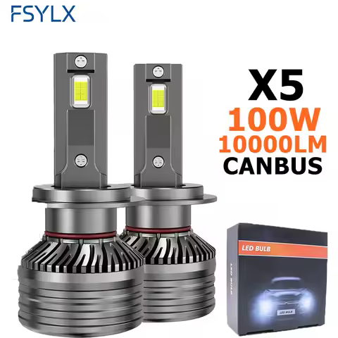 X5 100W H7 Car LED Headlight Bulb Fog Light Canbus 6000k K5C H1 H4 H7 H11 9005 9006 Auto LED Headlam
