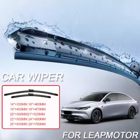 2PCS For LEAPMOTOR B10 C01 C10 C11 C16 T03 2022-2026 Car Blade Windshield Rubber Wiper Cleaning Prot